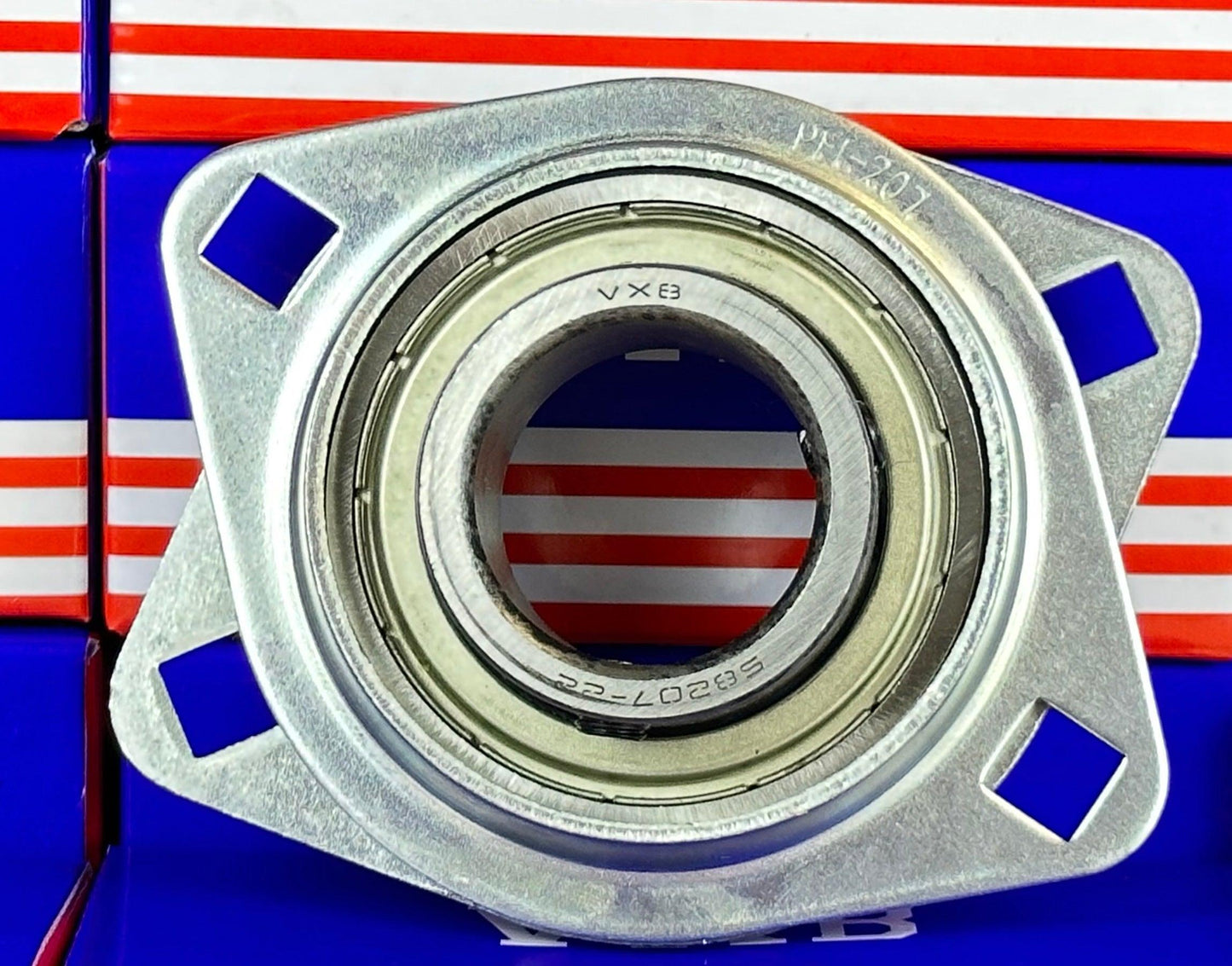 SBPFL207-22 Pressed Steel Bearing 2-Bolt 1-3/8" Flanged Mounted