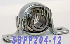 SBPP204-12 3/4 محمل فولاذ مضغوط بفلانجة تثبيت بمسمارين