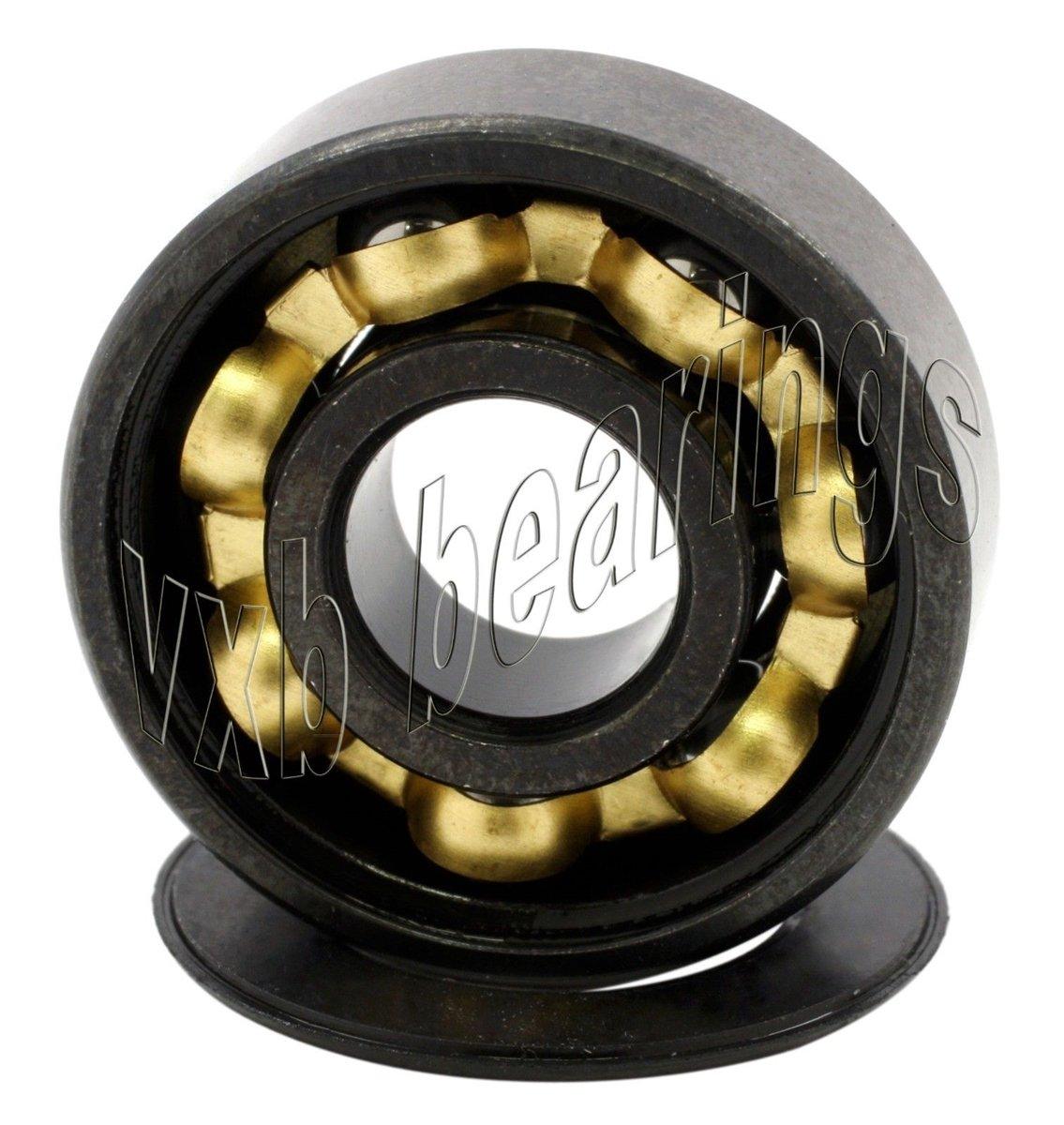 8-Pack 608B-2RS Skateboard Sealed Bearings - Bronze Cage & Black Seals 8x22x7mm