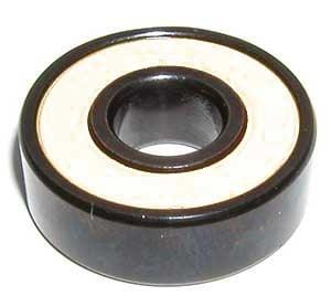 8-Pack Skateboard Black Bearings - Bronze Cage & white Seals 8x22x7mm