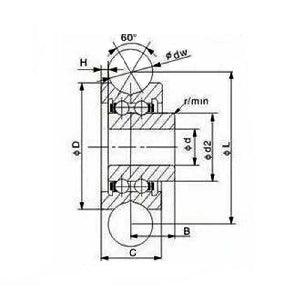 SG66 +M6x8d5 Screw U-Groove Sealed Track Ball Bearing 6x22x10mm
