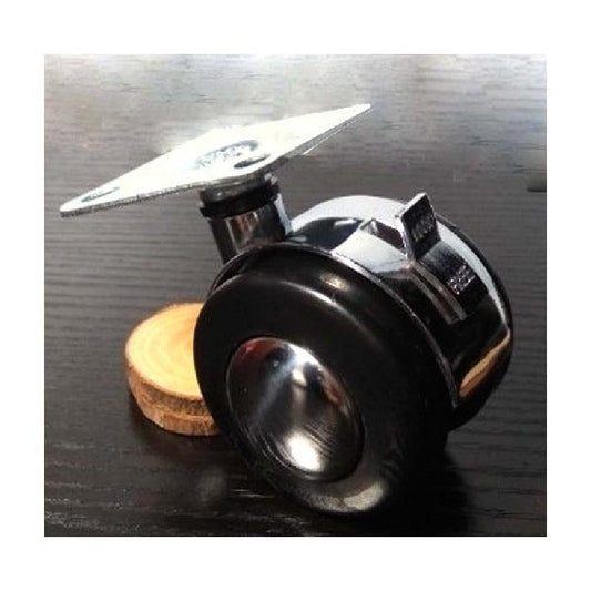 2"inch Silver Twin Caster Wheel - Steel 4-Hole Plate