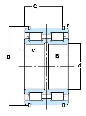 SL045012PP Sheave Bearing 2-Row Full Complement Bearing