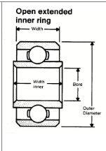 SR2-5EE Stainless Steel Bearing 1/8" x 5/16" x 9/64" x 0.1406 inch