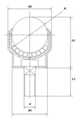 10-pakowa śruba M8x1.25 Stud Ball
