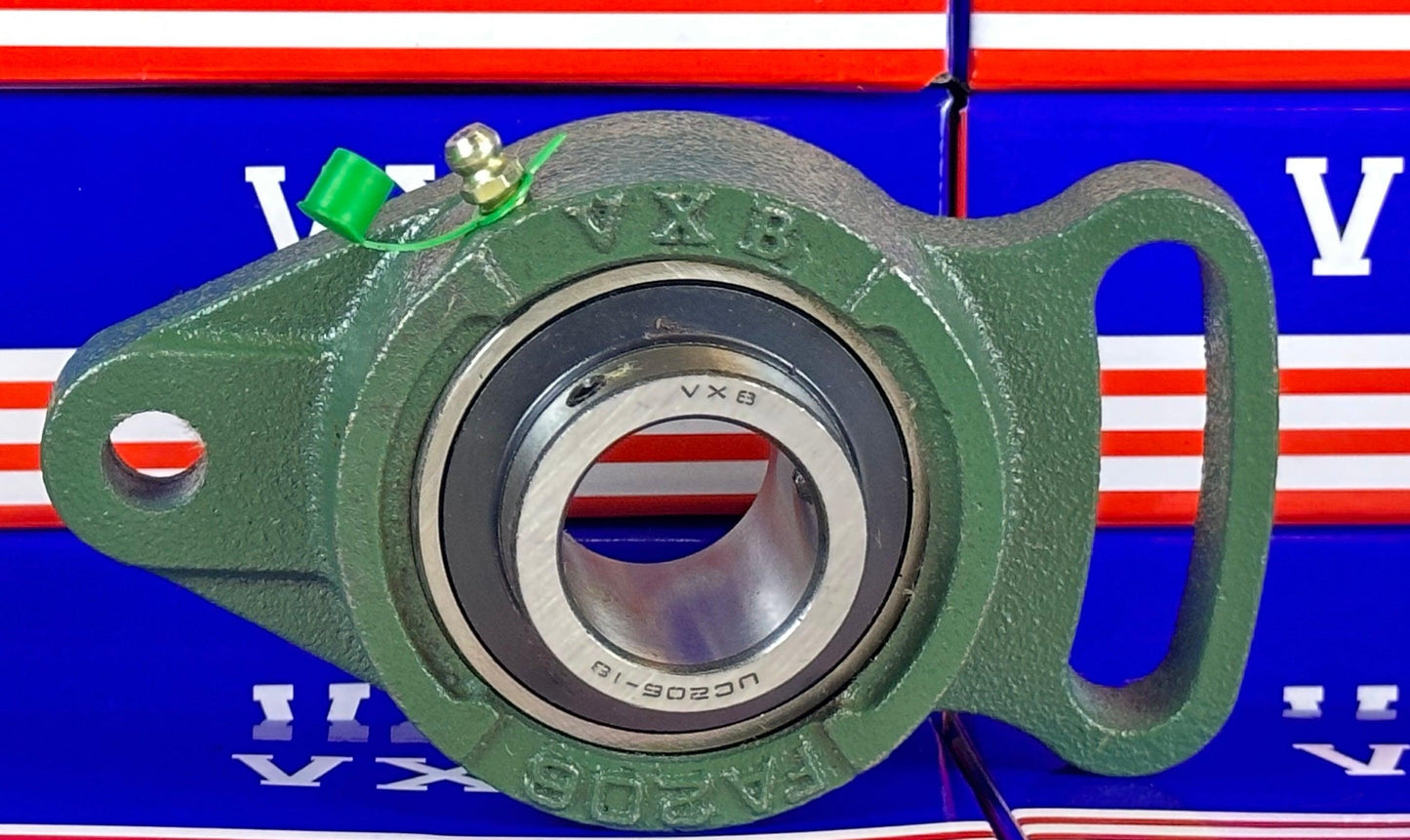 UCFA206-18 Adjustable Flange Cartridge Bearing 1-1/8" Mounted