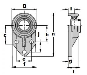 UCFB204 Bearing 20mmThree bolt Flanged Mounted Bearing