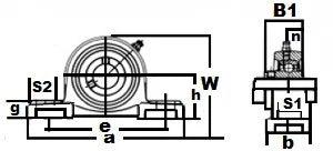 VXB 3/4 Bearing UCP204-12 + Pillow Block Cast Housing Mounted Bearings - VXB Ball Bearings