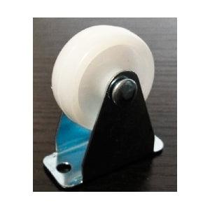 10-Pack White Plastic Caster 1.25"inch Nylon Caster wheel - Metal Plate Zinc Plating-