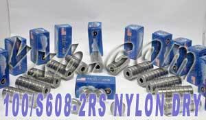Groothandel 100-pack roestvrijstalen skate nylon kooi droge afgesloten lagers