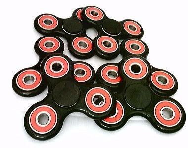 Wholesale 100-Pack Fidget Hand Spinners - Quality Center Ceramic Bearing, 3 outer red Bearings 42Q