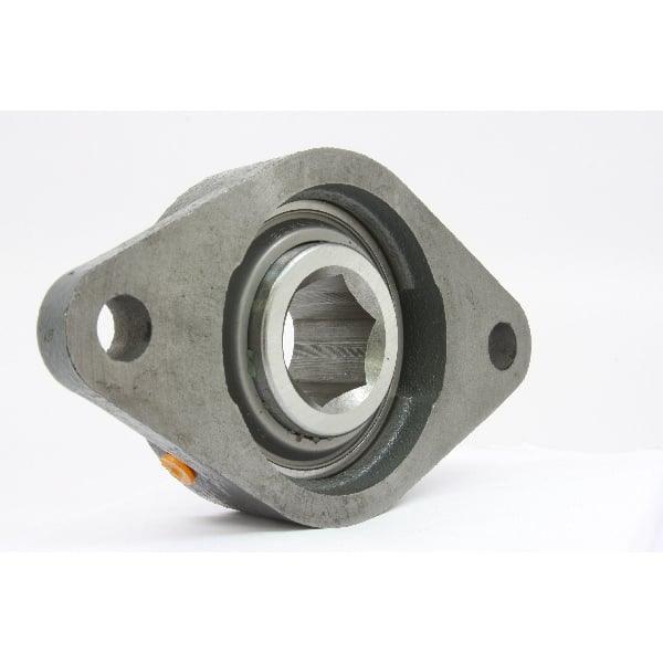 ZUCFT202-9-PBT Flange 2 Bolt Zinc Chromate 9/16 Bearing