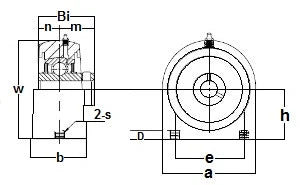 ZUCPAS207-35m-PBT Zinc Plated Tapped Base 35mm Mounted Bearing